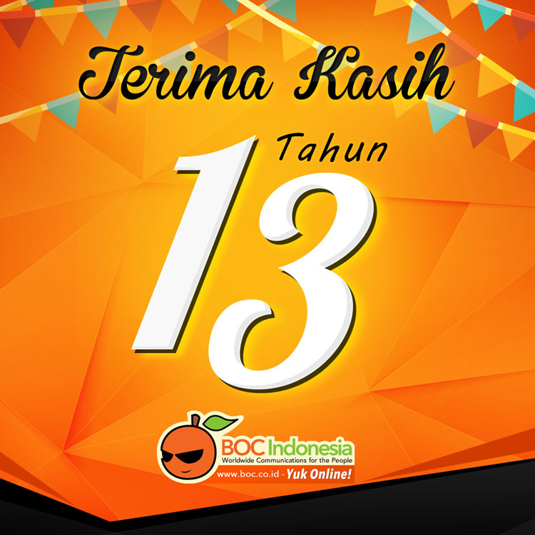 Promo 13 tahun BOC Indonesia